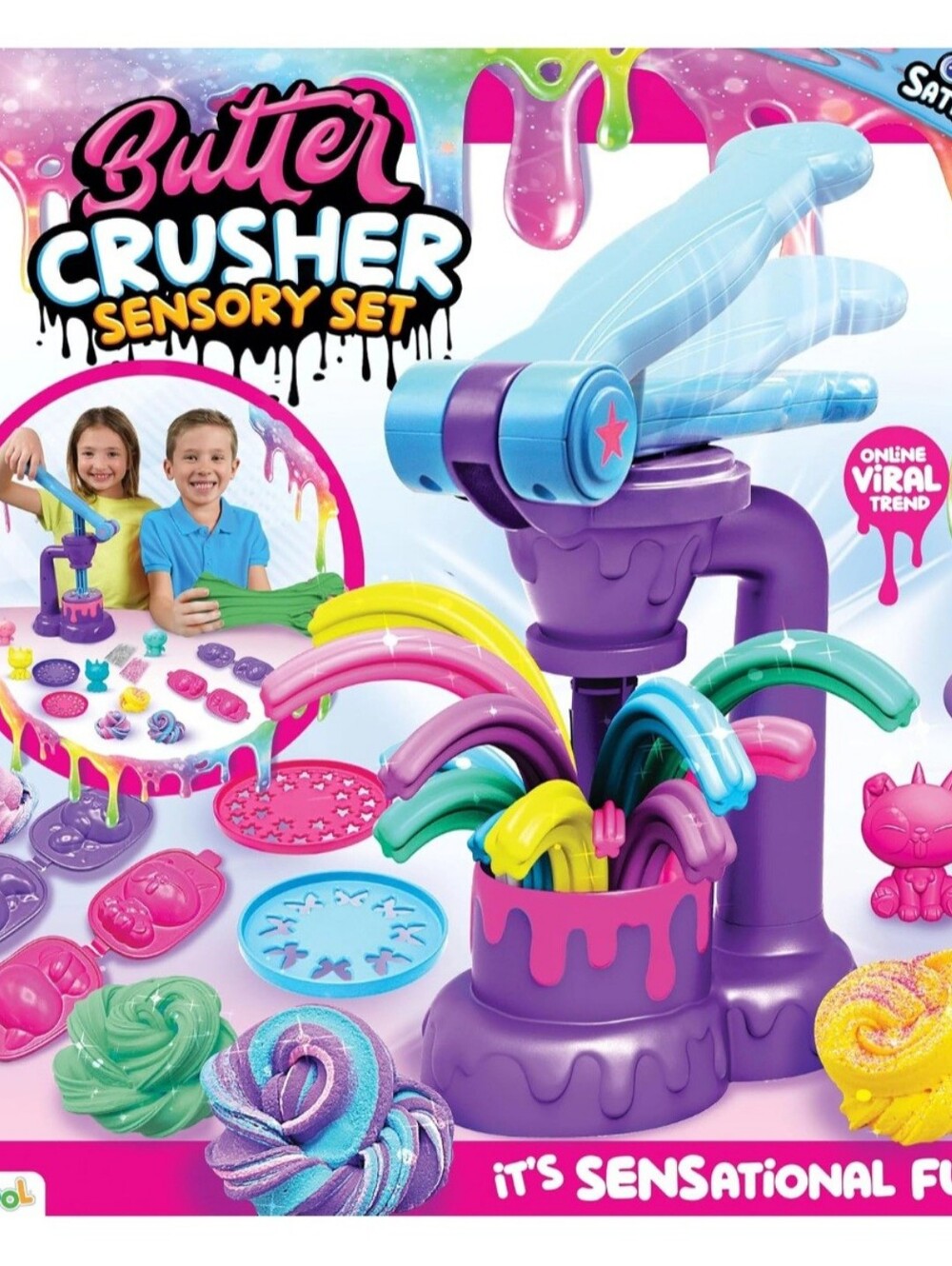 Toys/kids  Learning / COMPOUND KINGS Fluffy Butter Slime Crusher Playset